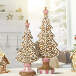 Sale Gingerbread Tree Table Decorations, Set of 2 Christmas Decorations