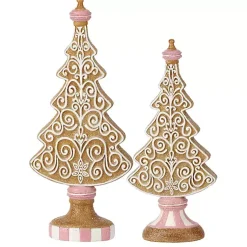 Sale Gingerbread Tree Table Decorations, Set of 2 Christmas Decorations
