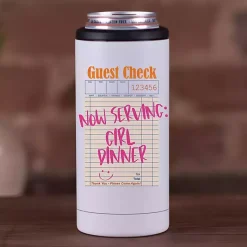 Kirklands Home Barware|Girl Dinner Stainless Steel Koozie White
