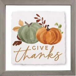Best Give Thanks Pumpkin Duo Framed Wall Plaque Fall