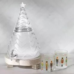 Kirklands Home Serving & Entertaining|Glass Christmas Tree Drink Dispenser Clear