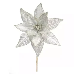 Online Glittered Poinsettia Stems, Set of 6 Christmas Arrangements & Garland