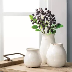 Outlet Glossy Curved Vases, Set of 3 Vases