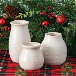 Outlet Glossy Curved Vases, Set of 3 Vases