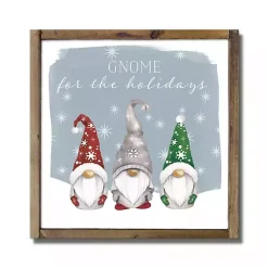 Best Gnome for the Holidays Framed Wood Wall Plaque Christmas Art & Wall Decor