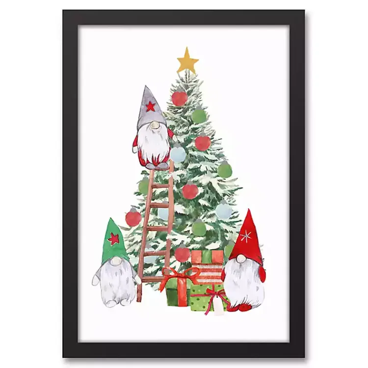 Best Gnomes Decorating Christmas Tree Wall Plaque Christmas Art & Wall Decor