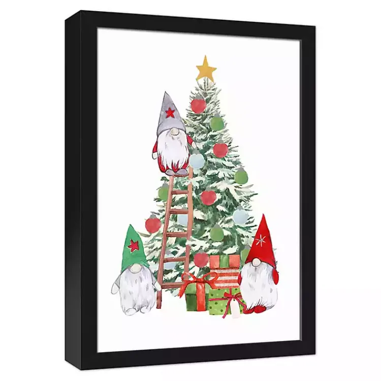 Best Gnomes Decorating Christmas Tree Wall Plaque Christmas Art & Wall Decor