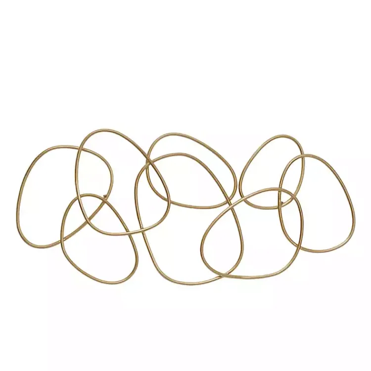 Kirklands Home Wall Plaques|Abstract Rings Metal Wall Plaque Gold