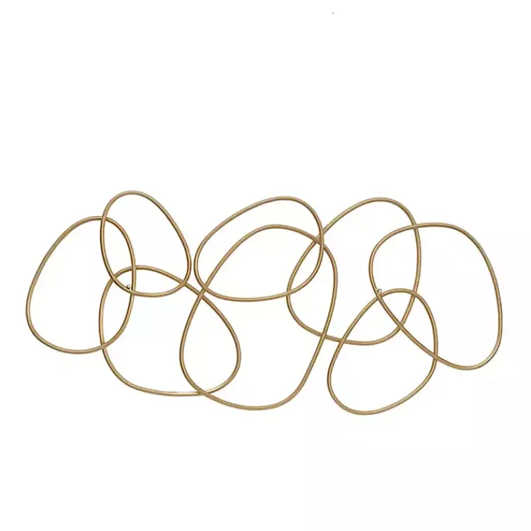 Kirklands Home Wall Plaques|Abstract Rings Metal Wall Plaque Gold