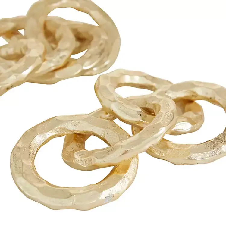 Outlet Aluminum Chain Link Sculptures, Set of 2 Statues & Figurines