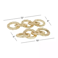 Outlet Aluminum Chain Link Sculptures, Set of 2 Statues & Figurines