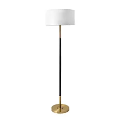 Kirklands Home Floor Lamps|Gold and Black Simple Stem Floor Lamp White
