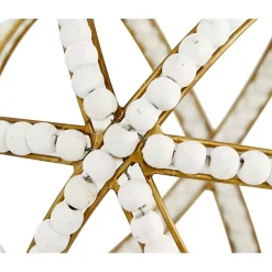 Best Gold and Ivory Wooden Bead 2-pc. Orb Set Bowl Filler