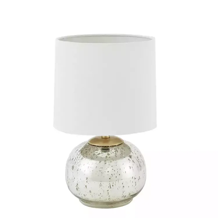 Kirklands Home Table Lamps|Gold and Silver Mercury Glass Table Lamp White