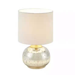 Kirklands Home Table Lamps|Gold and Silver Mercury Glass Table Lamp White