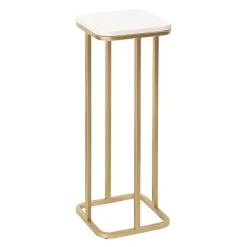 Kirklands Home Accent & End Tables|and White Credele Accent Table Gold
