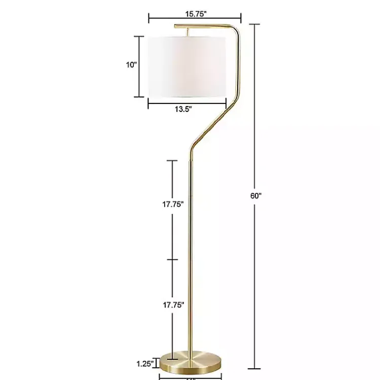 Kirklands Home Floor Lamps|Angular Modern Floor Lamp Gold