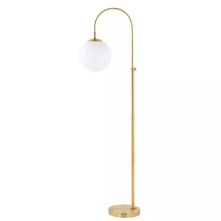 Kirklands Home Floor Lamps|Arch Globe Adjustable Floor Lamp Gold