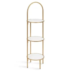 Kirklands Home Planters|Gold Arched 3-Tier Plant Stand