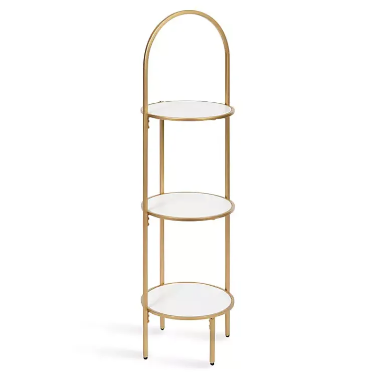 Kirklands Home Planters|Gold Arched 3-Tier Plant Stand