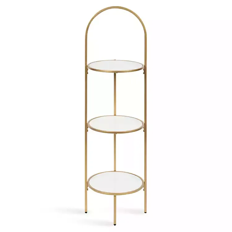 Kirklands Home Planters|Gold Arched 3-Tier Plant Stand