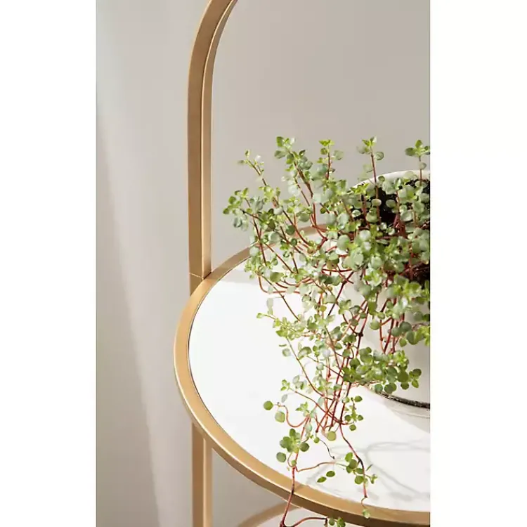 Kirklands Home Planters|Gold Arched 3-Tier Plant Stand