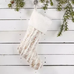 Best Gold Brushed Faux Fur Stocking Christmas Stockings & Stocking Holders