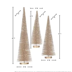 Outlet Cone Bristle Christmas Trees, Set of 3 Christmas Decorations
