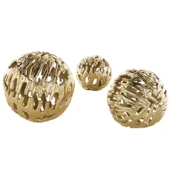 New Cut-Out Metal Orbs, Set of 3 Bowl Filler
