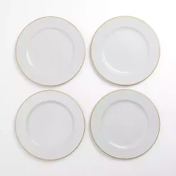 Kirklands Home Serving & Entertaining|Gold Edge Chargers, Set of 4 White