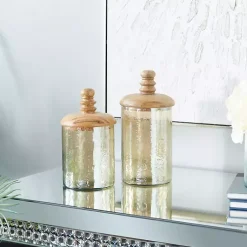 Best Glass Jars, Set of 2 Decorative Bowls & Jars