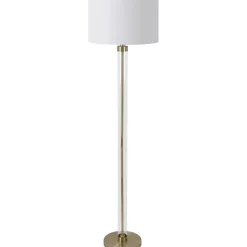 Kirklands Home Floor Lamps|Glass Modern Floor Lamp Gold