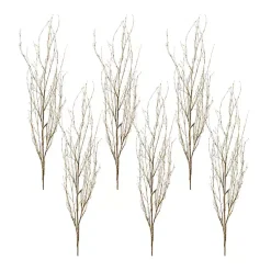 Clearance Glitter Branch Stems, Set of 6 Christmas Arrangements & Garland