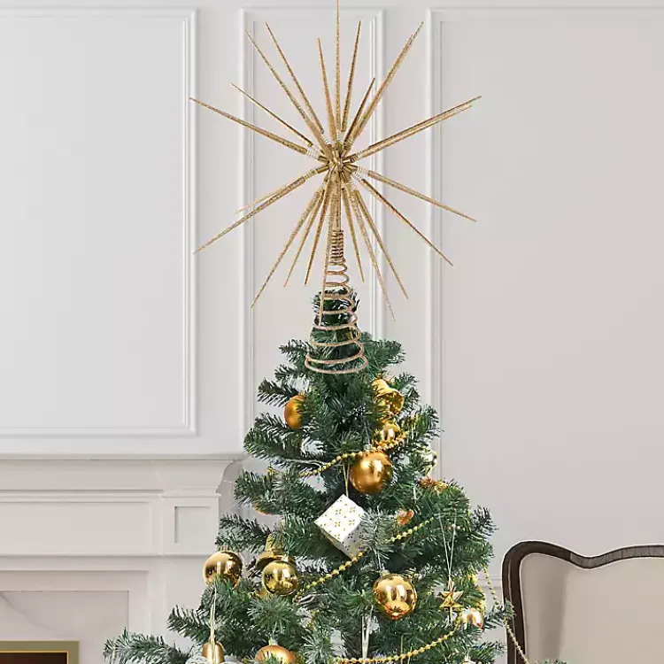 Sale Glitter Starburst Tree Topper Christmas Tree Decorations