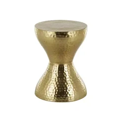 Kirklands Home Accent & End Tables|Hammered Hourglass Accent Table Gold