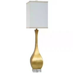 Kirklands Home Buffet Lamps|Gold Leaf Contemporary Buffet Lamp