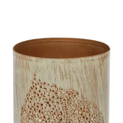 Outlet Gold Leaf Metal Candle Holders, Set of 3 Candle Holders