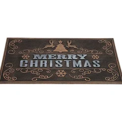 Sale Gold Merry Christmas Rubber Doormat Outdoor Christmas Decorations