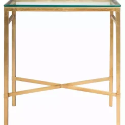 Kirklands Home Accent & End Tables|Gold Metal and Glass Side Table