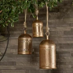 Best Metal Hanging Bells, Set of 3 Decorative Accents