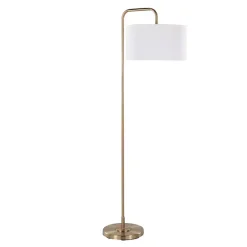 Kirklands Home Floor Lamps|Gold Modern Arch Floor Lamp White
