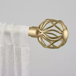 Kirklands Home Curtain Rods & Hardware|Gold Open Sphere Curtain Rod, 120 in.