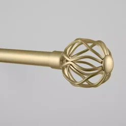 Kirklands Home Curtain Rods & Hardware|Gold Open Sphere Curtain Rod, 120 in.