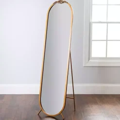 Kirklands Home Full Length & Floor Mirrors|Ornate XL Leaner Mirror Gold