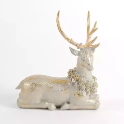 Online Patina Sitting Deer Figurine Christmas Decorations