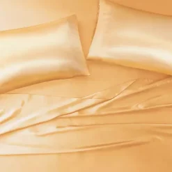 Kirklands Home Bed Sheets|Satin King 2-pc. Pillow Case Set Gold