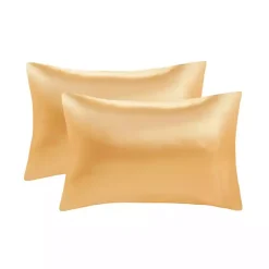 Kirklands Home Bed Sheets|Satin King 2-pc. Pillow Case Set Gold