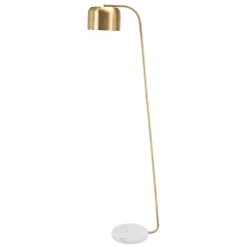 Kirklands Home Floor Lamps|Slanted Modern Floor Lamp with Marble Base Gold