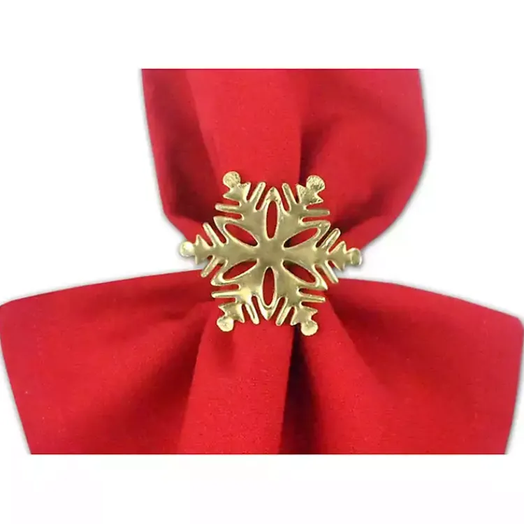 Online Snowflake Napkin Rings, Set of 6 Christmas Dining & Entertaining