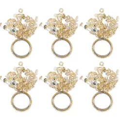 New Sparkle Napkin Rings, Set of 6 Christmas Dining & Entertaining